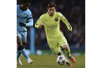 Messi fue un quebradero continuo para el Manchester City