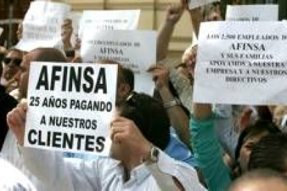 Imagen de archivo de una de las manifestación tras la intervención de Fórum y Afinsa