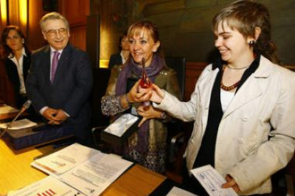 Teresa González, Manceñido, Carrasco y Alejandra Falagán.