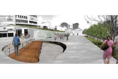 Recreación virtual de la nueva Plaza de la Juventud en la estación de Matallana.