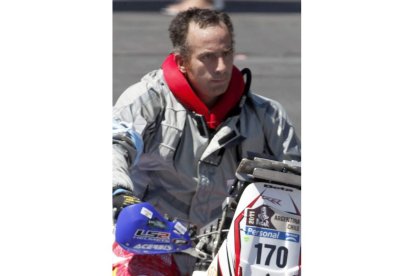 Boero, antes de la etapa del Dakar que le costó la vida.