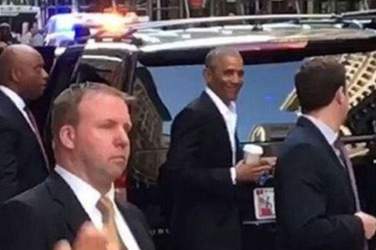 Obama en Manhattan.