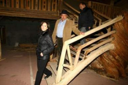 Silvia Clemente, Monteserín y Eduardo Fernández, ayer en Balboa