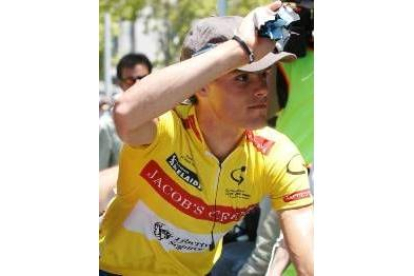 El ciclista murciano Luis León, vencedor del Tour Down Under