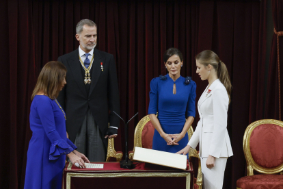 La princesa Leonor jura la Constitución. EFE/BALLESTEROS