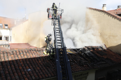 Incendio del restaurante Clandestino, en 2021. MARCIANO PÉREZ
