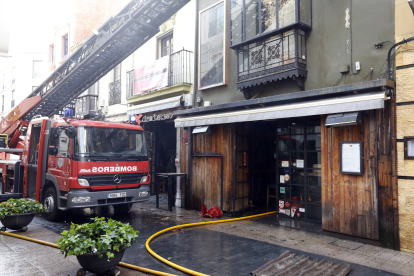 Incendio del restaurante Clandestino, en 2021. MARCIANO PÉREZ