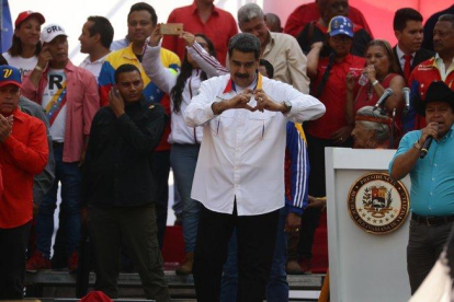 El presidente de Venezuela, Nicolás Maduro, participa en un acto de gobierno en Caracas.