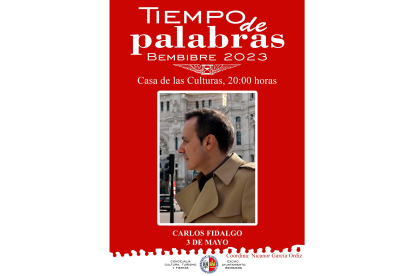 Cartel que cierra Tiempo de Palabras, coordinado por Nicanor García Ordiz. DL