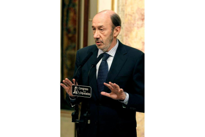 El secretario general del PSOE, Alfredo Pérez Rubalcaba.