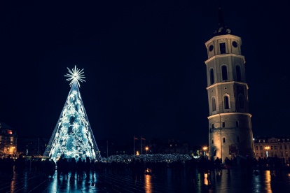 Imagen del árbol navideño de Vilna, capital lituana FOTO CEDIDA POR CIVITATIS