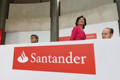 Imagen de la presidenta del Banco Santander, Ana Botín. FERNANDO VILLAR