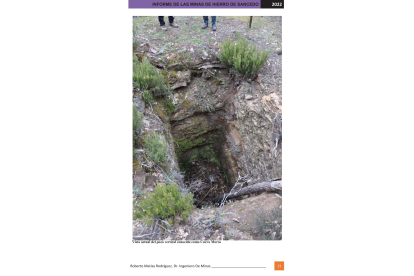 Fotografía del Pozo del Moro de la Cueva del Moro extraída del informe de Roberto Matías. AYUNTAMIENTO DE SANCEDO
