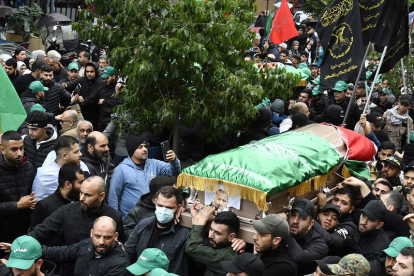 Imagen del funeral del terrorista de Hamás. ABBAS SALMAN