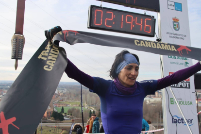 Oihana Kortazar, ganadora de la carrera de 23 km. TRANSCANDAMIA