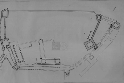Plano del Castillo de los Templarios de Ponferrada de1978.