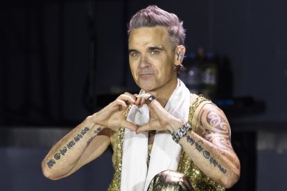 Robbie Williams en un concierto en Zurich el 22 de agosto de 2023.