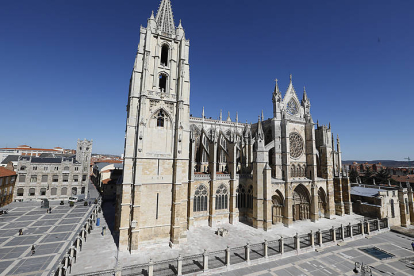 Vista de la Catedral de León.