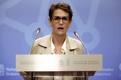 GRAFCAV9077. PAMPLONA, 19/02/2024.- La presidenta del Gobierno de Navarra, María Chivite, ha afirmado este lunes que el Ejecutivo 