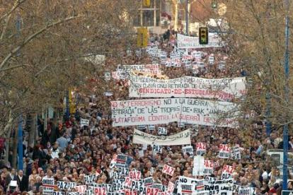 Vista de la manifestación convocada en el municipio madrileño de Leganés bajo el lema 
