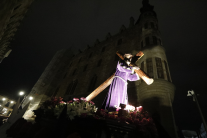 Un momento de la Procesión del Rosario de la Pasión.