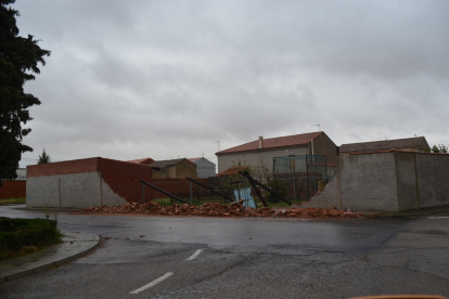 Los efectos del viento, este miércoles en Pobladura de Pelayo García.