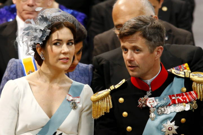 La reyes de Dinamarca Federico y Mary.