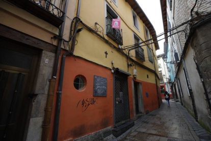Calle Matasiete, en el Barrio Húmedo de León.