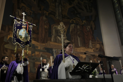 Procesión de la Soledad, en la iglesia de Jesús Divino Obrero.