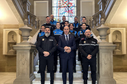 Recepción del alcalde a los agentes que participarán en el Campeonato de España de Policías Locales