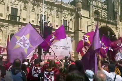 Manifestación leonesista contra los actos de Villalar en León