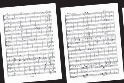 Imagen de las partituras de la obertura de la ópera