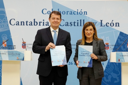 Mañueco y Sáenz de Buruega firman un Protocolo General de Actuación entre ambas comunidades.
