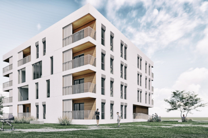 Recreación de los futuros pisos para alquiler juvenil en Ponferrada.