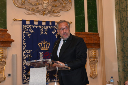 El presidente de las Cortes de Castilla y León, Carlos Pollán, en el acto oficial de apertura.