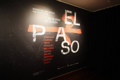 Cartel de la exposición sobre El Paso celebrada en Botines.