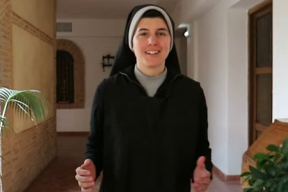 Captura de pantalla del vídeo de Sor Marta en el que anuncia la oferta.
