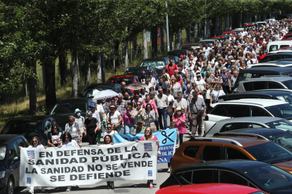 Protesta por la situación sanitaria de El Bierzo y Laciana.