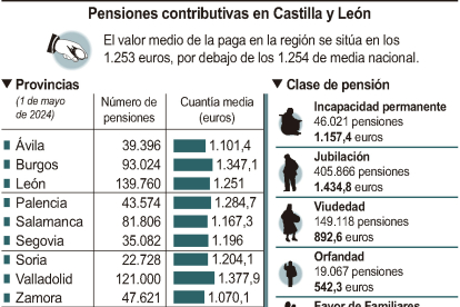 Gasto de las pensiones contributivas en Castilla y León.