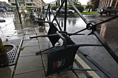 Las lluvias han ocasionado daños en algunos puntos de León.