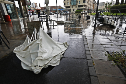 Las lluvias han ocasionado daños en algunos puntos de León.