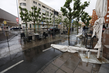 Las lluvias han ocasionado daños en algunos puntos de León.