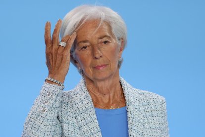 Imagen de archivo de la presidenta del Banco Central Europeo (BCE), Christine Lagarde. EFE/EPA/FRIEDEMANN VOGEL