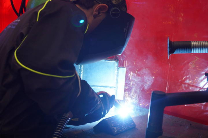 Un alumno de Formación Profesional durante los skills celebrados en León.