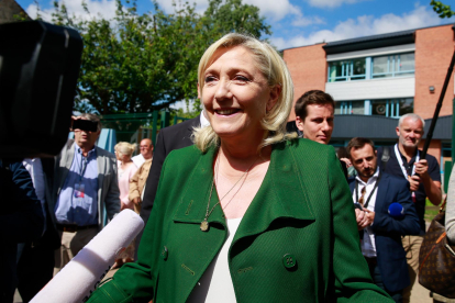 La líder ultraderechista francesa Marine Le Pen durante la campaña de 2022. EFE/EPA/STEPHANIE LECOCQ