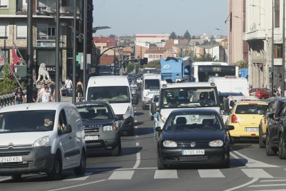 Atasco del tráfico en León