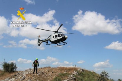 Rescate del Greim con el helicóptero en Posada de Valdeón
