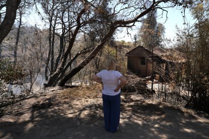 El fuego se declaró el domingo en la localidad de Varnava, a unos 40 kilómetros al norte de Atenas.