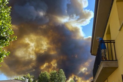 Incendio forestal en Trabazos (Zamora). EFE/Mariam A. Montesinos