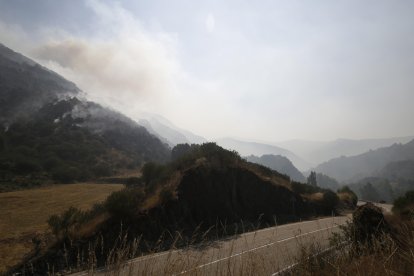 Imagen del incendio forestal.